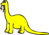 Yellow Cartoon Dinosaur Clip Art
