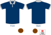 Polo Shirt Sleeves Navy Blue Clip Art
