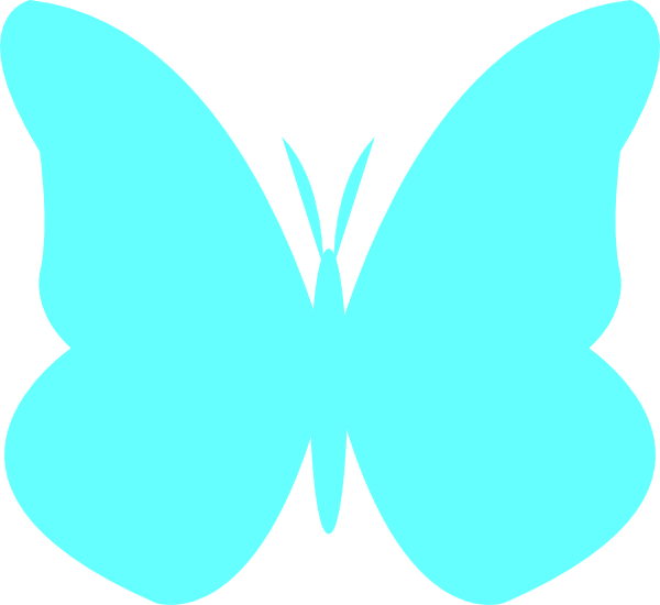 Aqua Butterfly Clip Art at Clker.com - vector clip art online, royalty