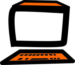Orange Desktop Computer Clip Art