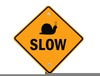 Slow Down Sign Clipart Image