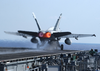 An F/a-18 Hornet Launches From One Of Four Steam Powered Catapults Aboard Uss Enterprise (cvn 65) Image