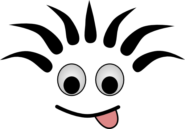 Silly Cartoon Face clip art