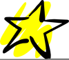 Gold Shooting Star Clipart Image