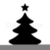 Black And White Vintage Christmas Clipart Image