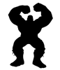 Hulk Silhouette Vector Image