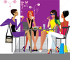 Ladies Having Lunch Clipart Image