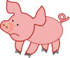 Small Pig Unhappy Clip Art