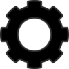 Black Cog Clip Art