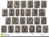 Steel Letters Clipart Image