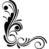 Free Black And White Floral Clipart Image