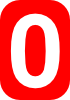 Red Rounded Rectangle With Number 0 Clip Art