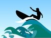 Cartoon Surfers Clipart Image