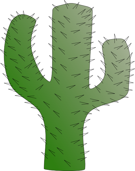 free black and white cactus clipart - photo #30