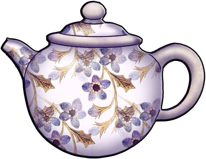 6 Vintage Teapots, Tea Kettle Clip Art, Tea Pot Clipart, Tea Pot