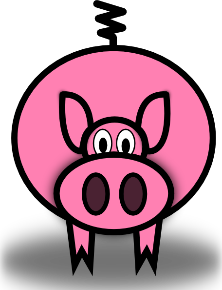 Cartoon Pics Of Pigs. Pink Pig clip art