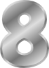 Silver Number 8 Clip Art