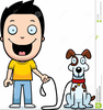 Person Walking Dog Clipart Image