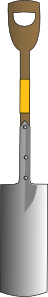 Arched Spade Clip Art