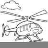 Black And White Helicopter Clipart Image