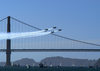 Navy Blue Angels Perform Flight Demonstrations Over The Golden Gate Bridge In San Francisco During Fleet Week 2003 Image