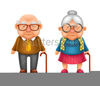 Old Lady Happy Birthday Clipart Image