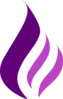 Purple Flame Logo Clip Art