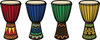 African Drumming Clipart Image