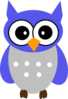 Blue Gray Owl Clip Art