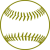 Gold Softball Clip Art