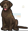 Chocolate Labrador Clipart Image