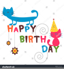 Free Clipart Birthday Cats Image