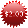 $2 Red Star Price Tag Clip Art