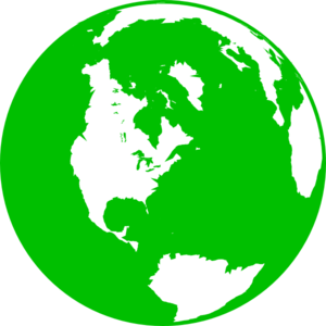 Green And White Globe Clip Art