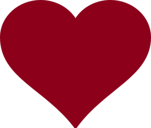 Burgundy Heart Clip Art