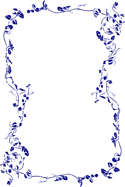 Navy Blue Floral Border Clip Art at Clker.com - vector clip art online