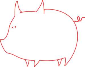 Pig Outline Clip Art at Clker.com - vector clip art online, royalty