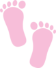 Light Pink Foot Clip Art