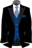 Blue And Black Suit Clip Art