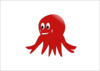 Red Octupus Character Clip Art