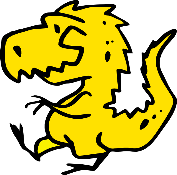 Yellow Dinosaur Clip Art at Clker.com - vector clip art online, royalty