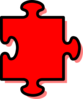 Jigsaw Red  Clip Art
