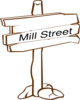 Mill Street Sign Clip Art