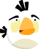 White Angry Bird Without Outlines  Clip Art
