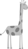 Gray Giraffe Clip Art