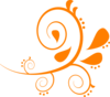Paisley Curves Orange Clip Art
