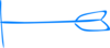 Embedded Blue Arrow Tail Left Clip Art