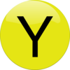 Yellow Button Clip Clip Art