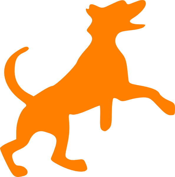 Orange Dog Dancing Clip Art at  - vector clip art online, royalty  free & public domain