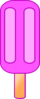 Pink 2 Section Popsicle Clip Art